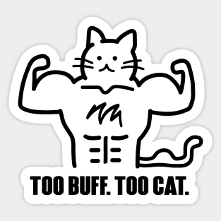 Buff Cat Sticker